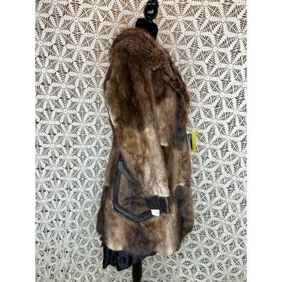 Vintage Furs by Pollans Mink Leatrim Race Collar Mid length Coat - Picture 4 of 13
